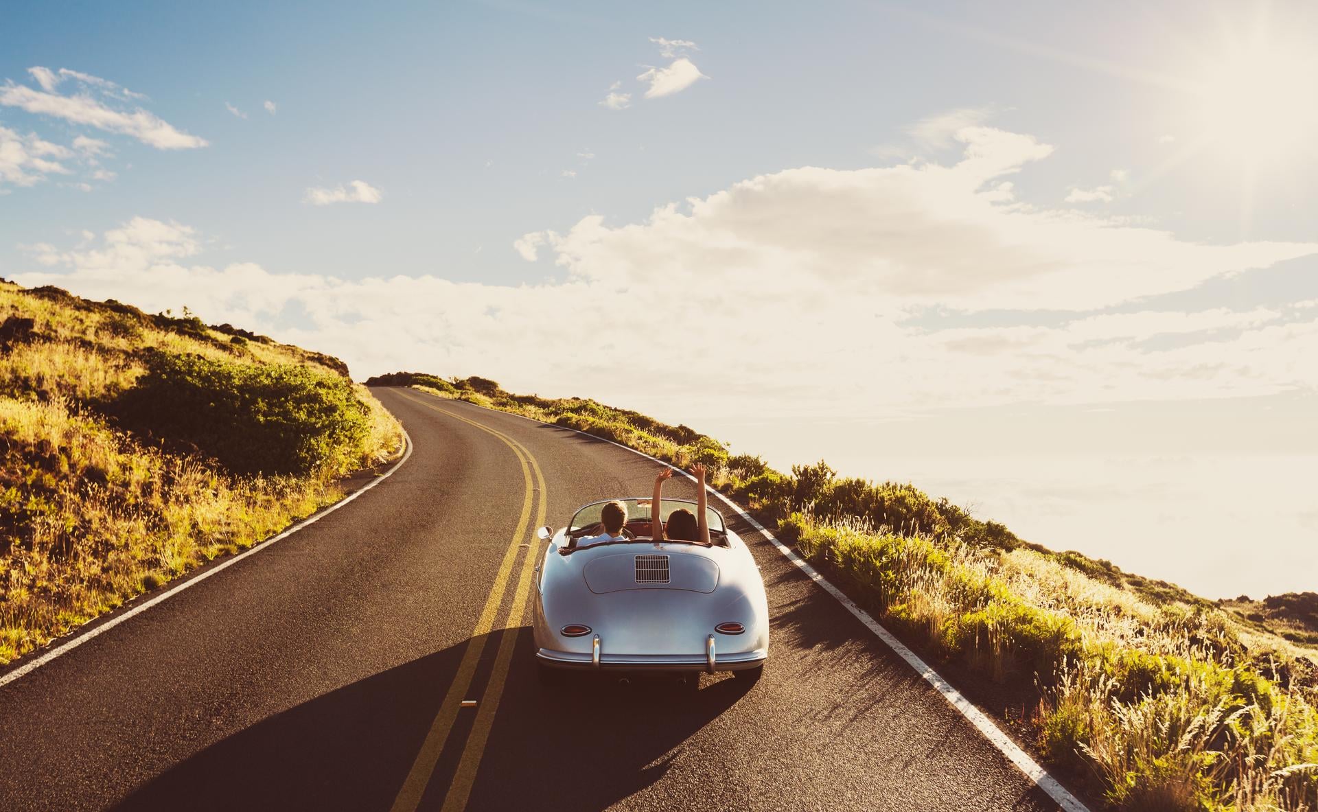riding a car uphill