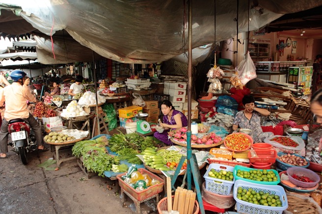 Food market in Vietnam